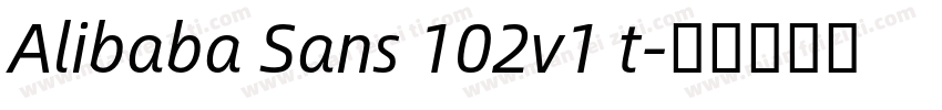 Alibaba Sans 102v1 t字体转换